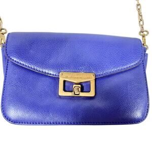 Marc by Marc Jacobs Bianca Jane Chain Crossbody Bag Purple Leather Gold Used